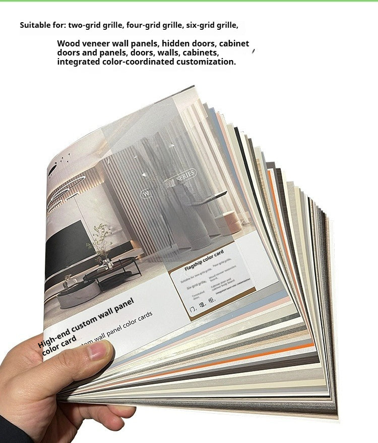 Solid Wood Slatted Hidden Door – Wall-Integrated Wood Veneer Secret Door for Bedroom or TV Background Wall