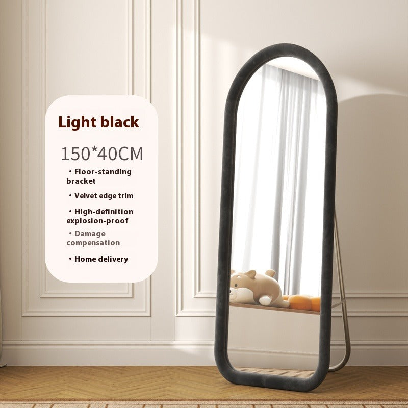 Aesthetic Full-Length Irregular Mirror – Wall-Mounted or Freestanding Dressing Mirror for Girls' Bedroom