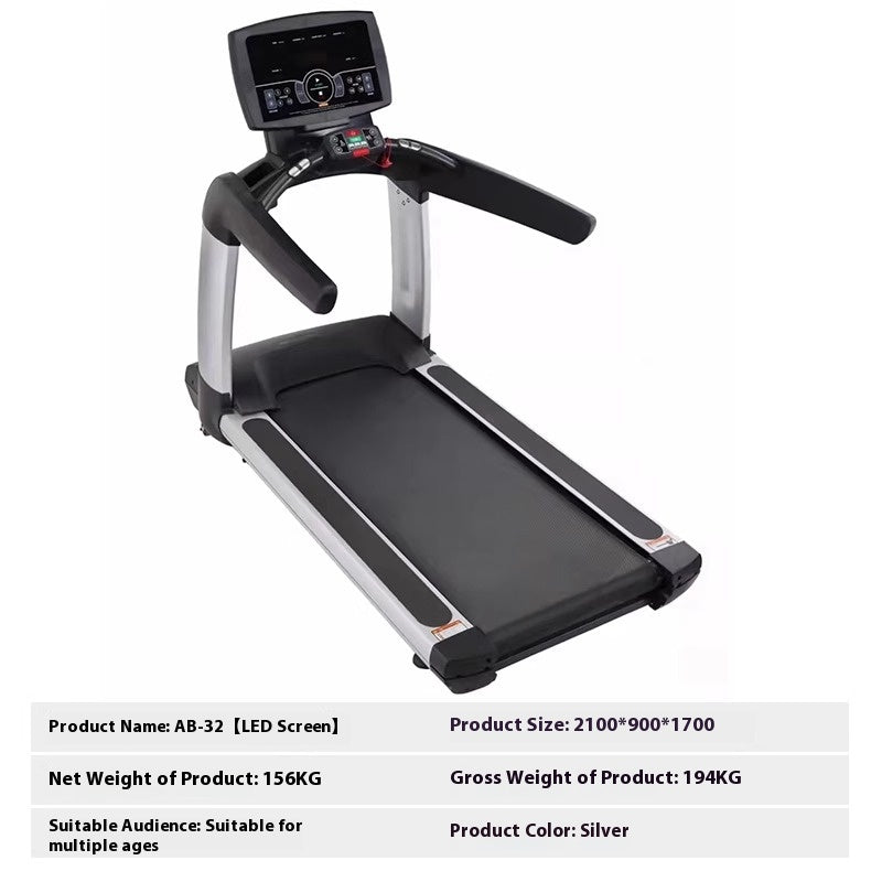 Commercial Smart Treadmill with Shock Absorption & Low Noise for Gym and Home Use
