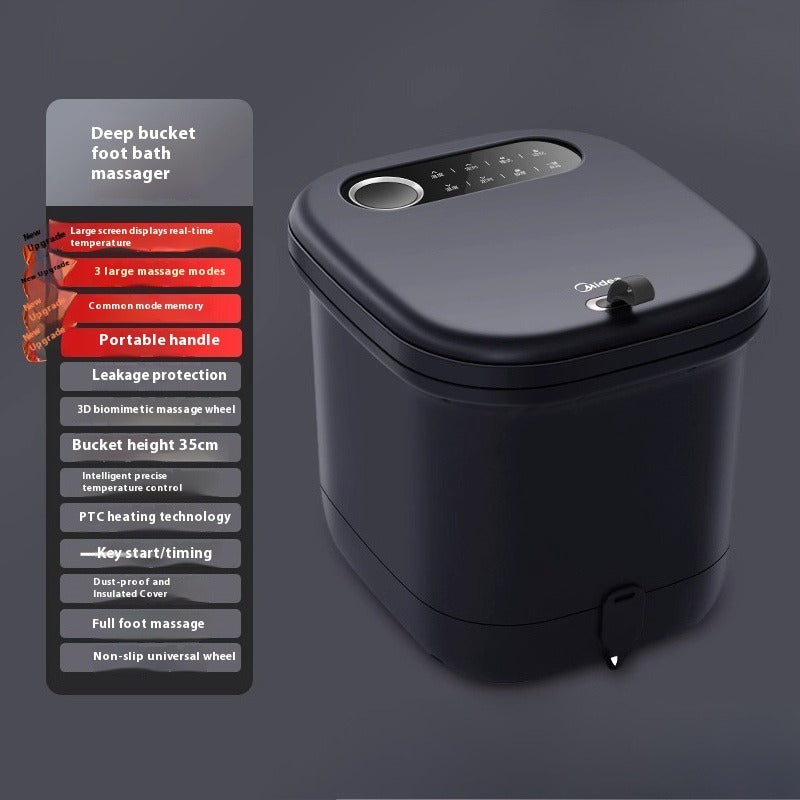 Smart Heated Foot Spa Bath with Deep Basin & Automatic Massage for Home Use