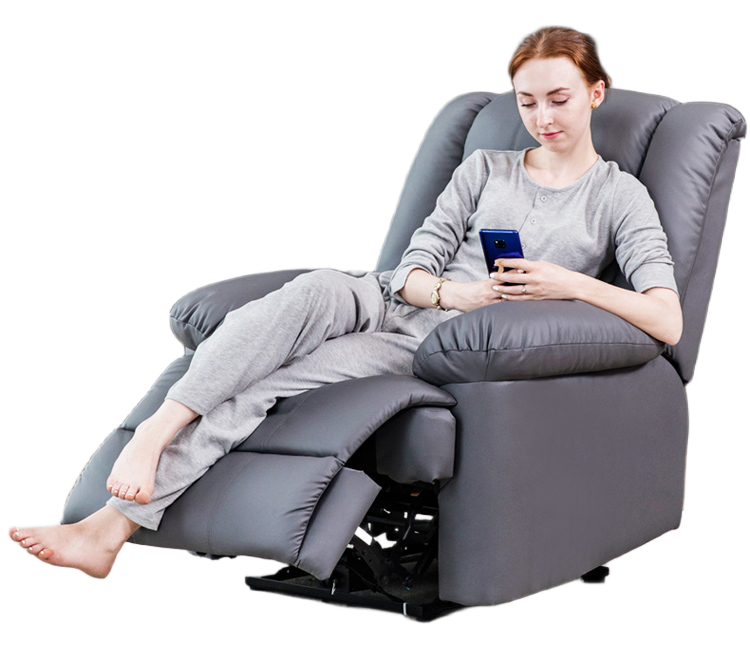 Electric Reclining Space Capsule Chair with Massage, USB Charging & 270° Swivel in Leather or Tech Fabric