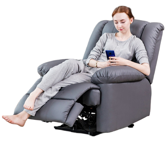 Electric Reclining Space Capsule Chair with Massage, USB Charging & 270° Swivel in Leather or Tech Fabric