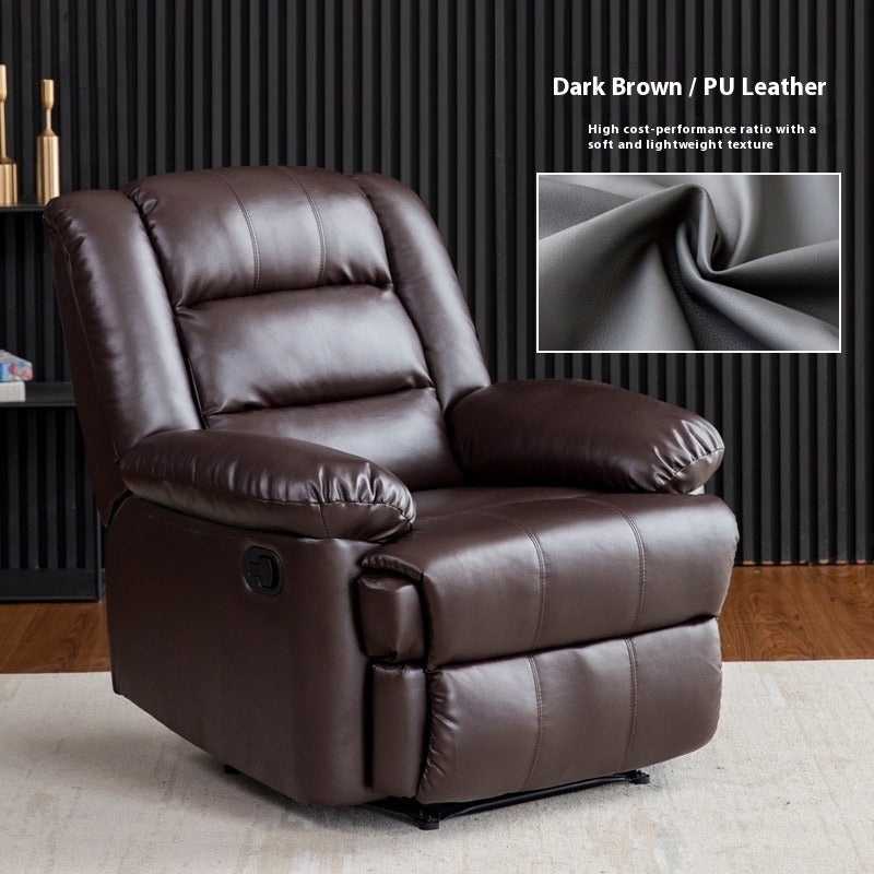 Electric Reclining Space Capsule Chair with Massage, USB Charging & 270° Swivel in Leather or Tech Fabric