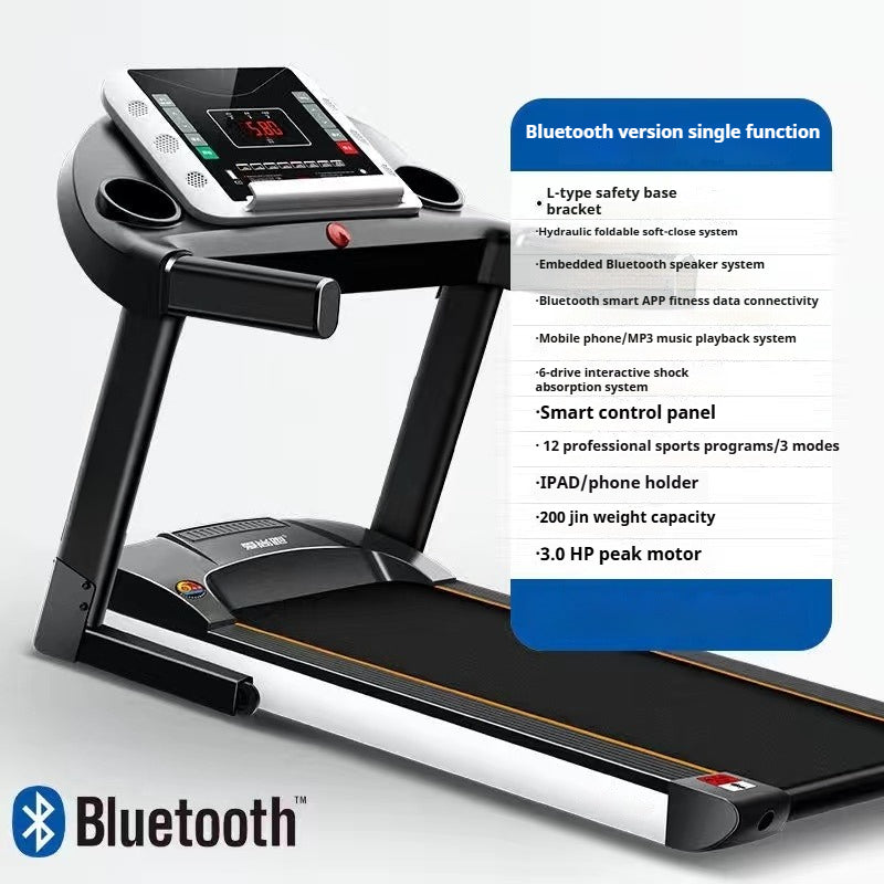 Smart Foldable Electric Treadmill for Home Use with Silent Motor & Walking Mode