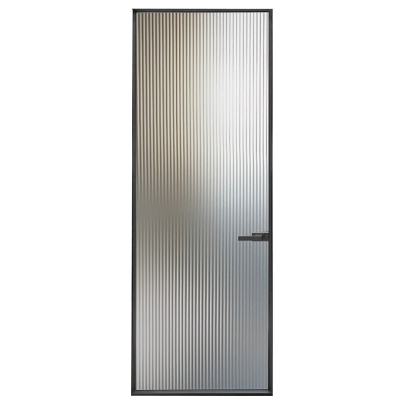 Aluminum Interior Door – Fluted Glass Swing Door for Bathroom & Kitchen