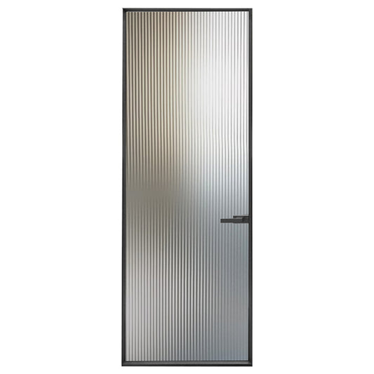Aluminum Interior Door – Fluted Glass Swing Door for Bathroom & Kitchen