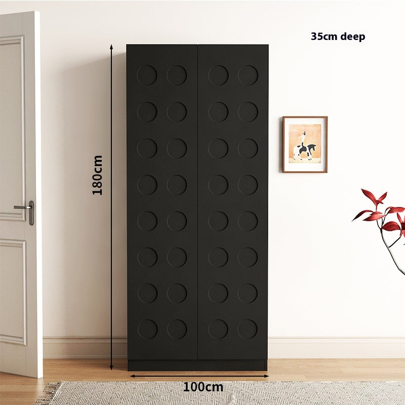 White Solid Wood Entryway Shoe Cabinet – Vintage Large-Capacity Storage Unit for Home Entrance