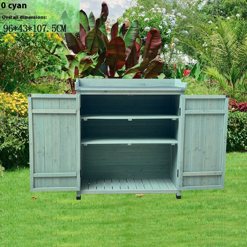 Outdoor Storage Cabinet – Weatherproof Garden Utility Shed for Balcony, Tools & Supplies