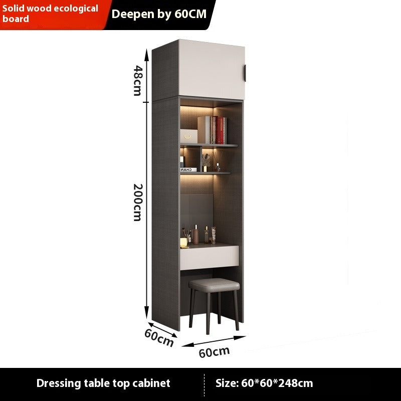 Solid Wood Wardrobe – Modern Eco-Board Closet for Small Bedroom Storage