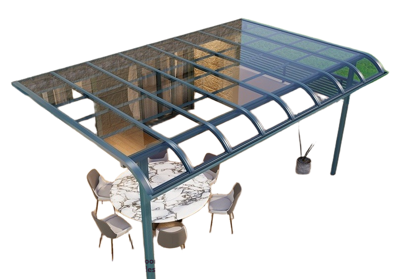 Aluminum Outdoor Awning for Patio, Balcony, Eaves & Carport with Rain & Sun Protection