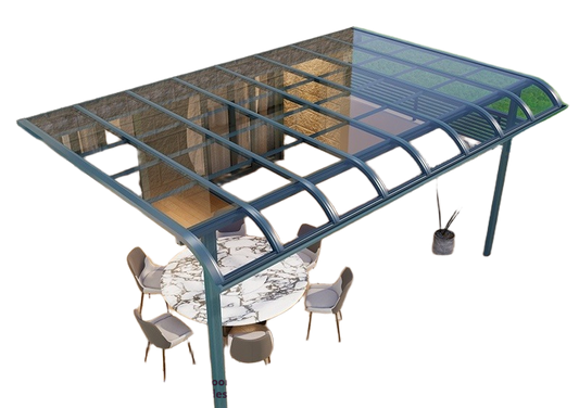 Aluminum Outdoor Awning for Patio, Balcony, Eaves & Carport with Rain & Sun Protection