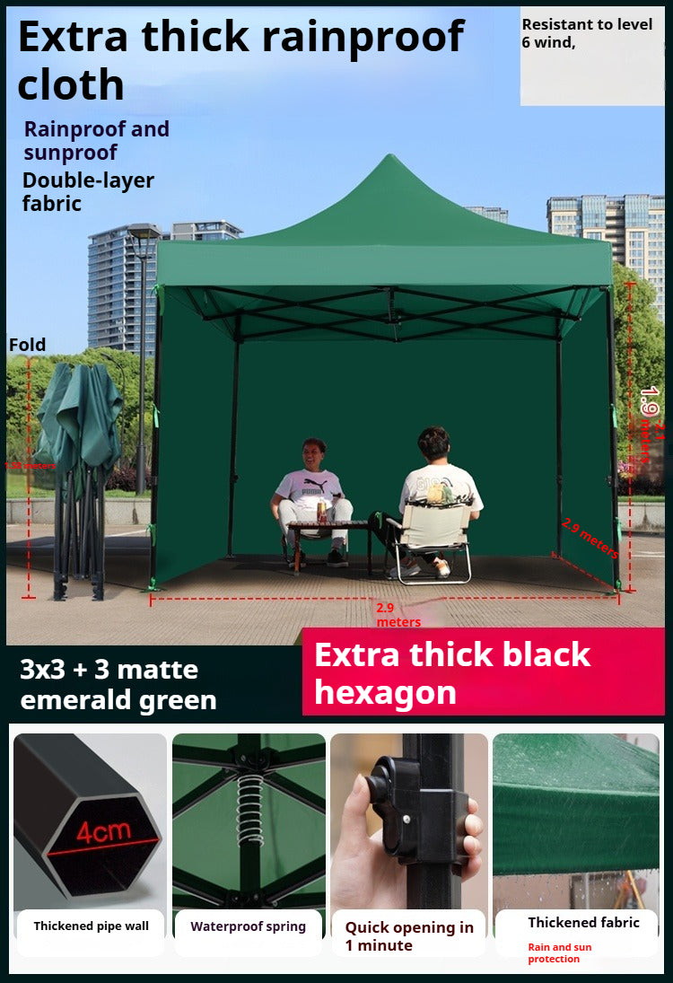 Waterproof Canopy Top for 4-Leg Folding Tent, Outdoor Market & Commercial Sunshade