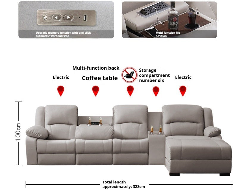 Top-Grade Full Leather Zero-Wall Space Capsule Recliner for Luxury Home Theater