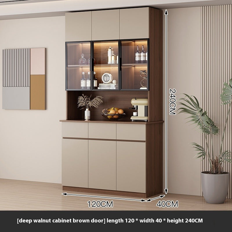 2.4m Tall Modern Sideboard – Wall-Mounted Wine & Tea Cabinet for Living Room Storage
