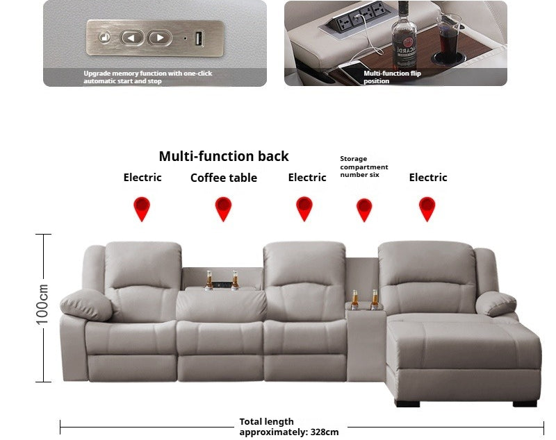 Top-Grade Full Leather Zero-Wall Space Capsule Recliner for Luxury Home Theater