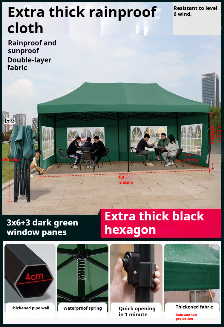 Waterproof Canopy Top for 4-Leg Folding Tent, Outdoor Market & Commercial Sunshade
