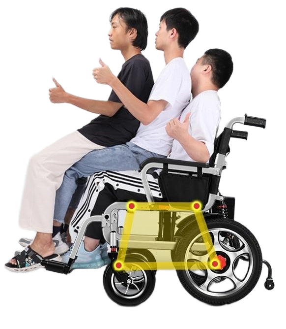 Elegant 4-Wheel Electric Wheelchair with 20AH Rechargeable Battery, Power Leg Rest, and Extended Range for Seniors - Single Item