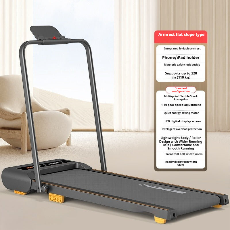 Smart Foldable Treadmill with Incline & Noise Reduction for Compact Home Fitness