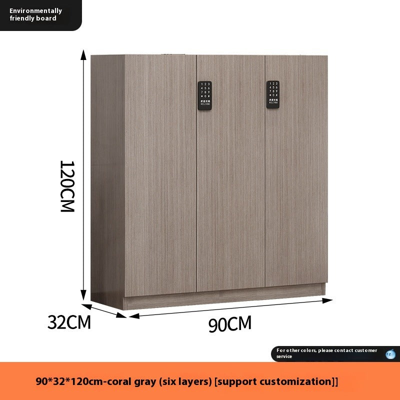 Password-Locked Shoe Cabinet – Anti-Theft Entryway Storage for Hallway, Outdoor Corridor & Home Entrance
