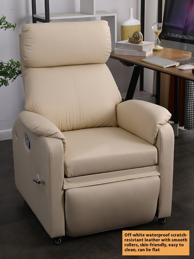 Reclining Single Sofa Chair with Footrest for Gaming, Salon, Office & Dorm Use