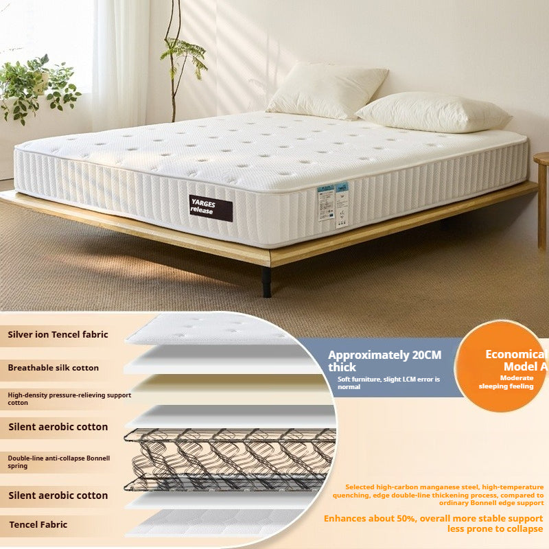 Dual-Firmness Hotel Mattress with Latex & Pocket Springs, Thick and Customizable