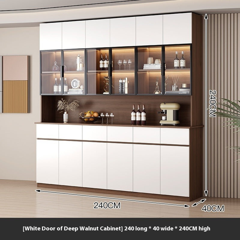 2.4m Tall Modern Sideboard – Wall-Mounted Wine & Tea Cabinet for Living Room Storage