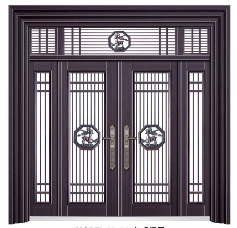 Zinc Alloy Double Swing Villa Door – Cast Aluminum Security Entry Gate for Rural Homes