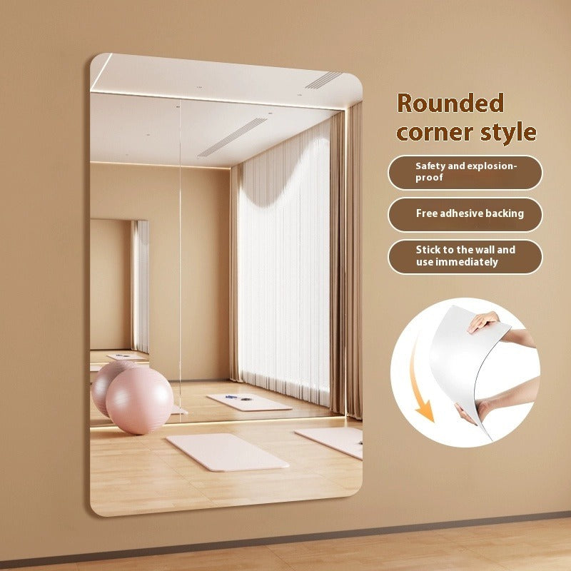 Self-Adhesive Soft Dance Mirror – Full-Length Shatterproof Wall Mirror for Home Gym, Yoga & Dressing