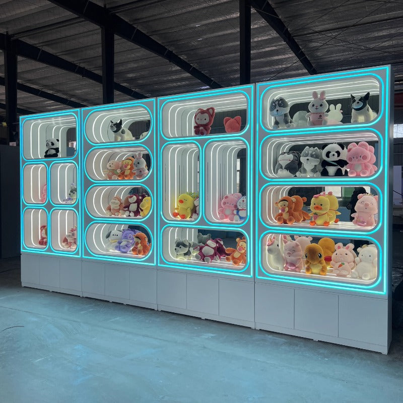 Custom Toy Display Cabinet with LED – Collectibles Showcase for Game Stores, Anime Shops & Prize Redemption