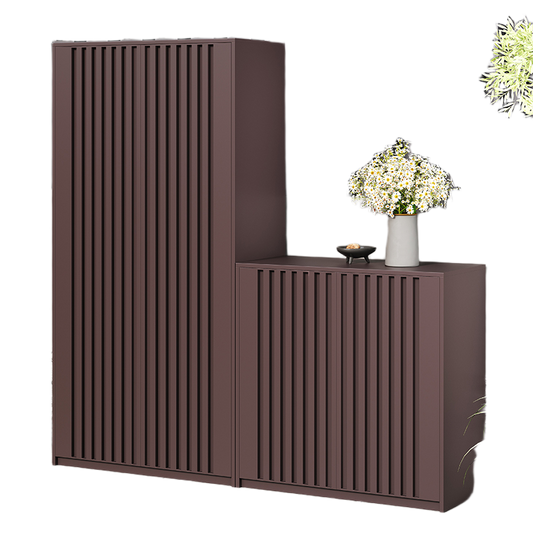 Outdoor Aluminum Storage Cabinet with Louvered Doors – Waterproof Sunproof Shoe & Utility Locker for Patio, Garden & Balcony