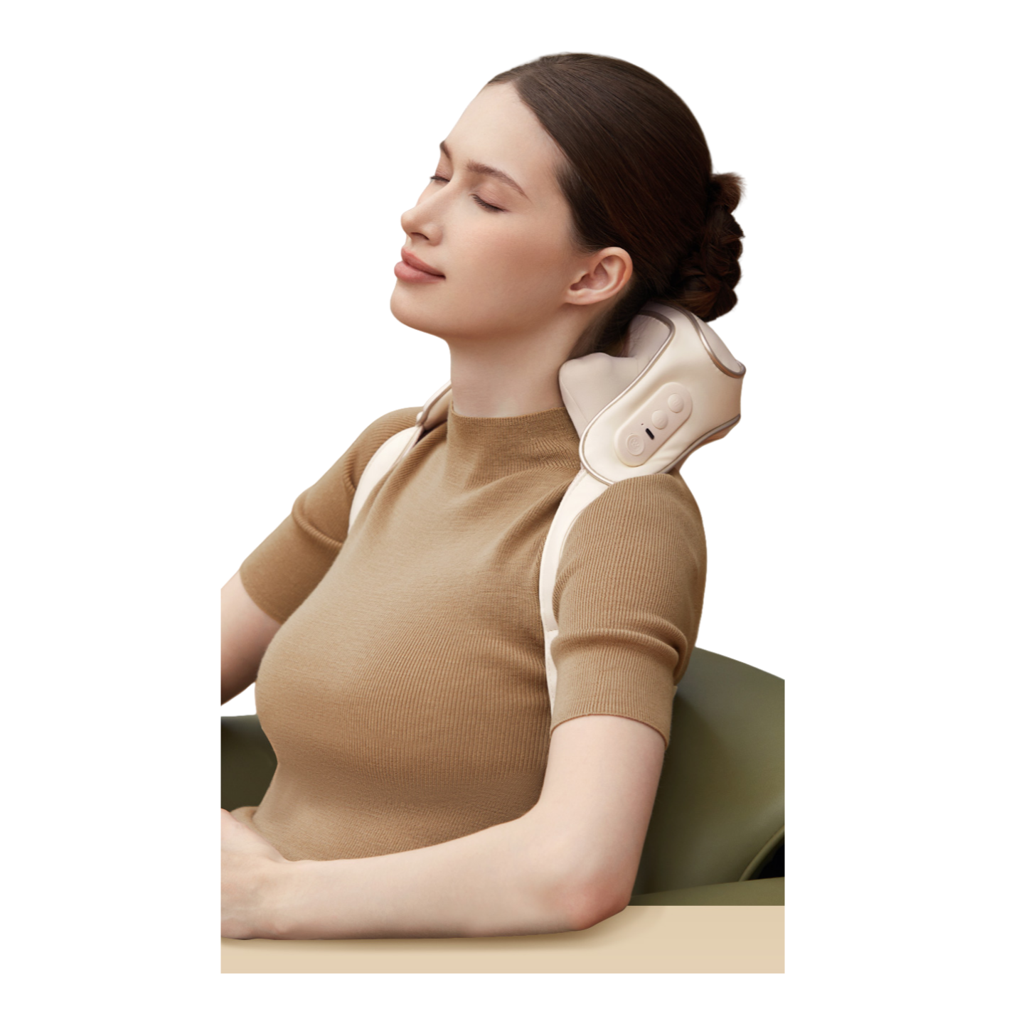 Automatic Neck & Shoulder Massager with Kneading, Tapping and Heat for Back and Waist Relief