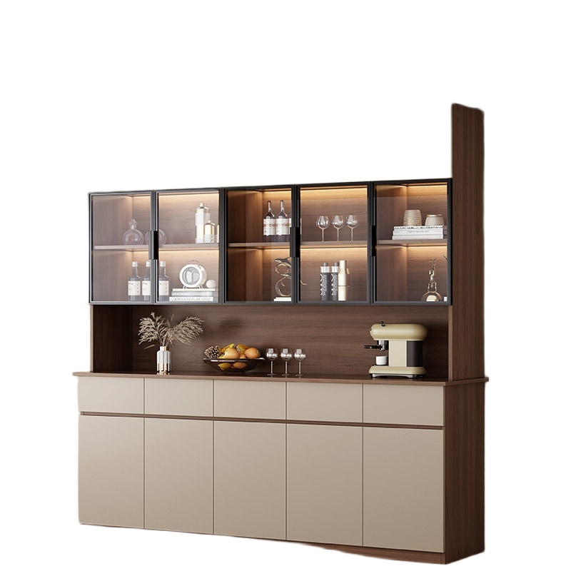 2.4m Tall Modern Sideboard – Wall-Mounted Wine & Tea Cabinet for Living Room Storage