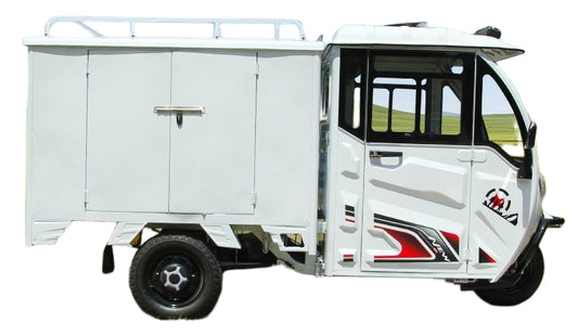 New Heavy-Duty Electric Cargo Trike with Full Enclosed Delivery Vehicle, 3-Wheel Scooter for Outdoor Recreation