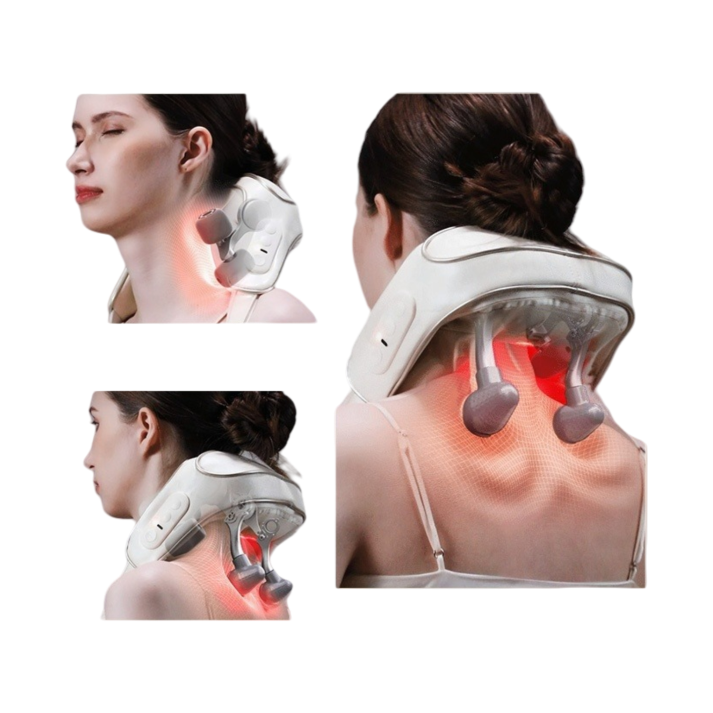 Automatic Neck & Shoulder Massager with Kneading, Tapping and Heat for Back and Waist Relief