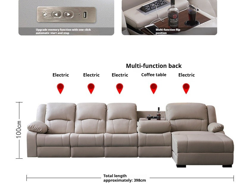 Top-Grade Full Leather Zero-Wall Space Capsule Recliner for Luxury Home Theater