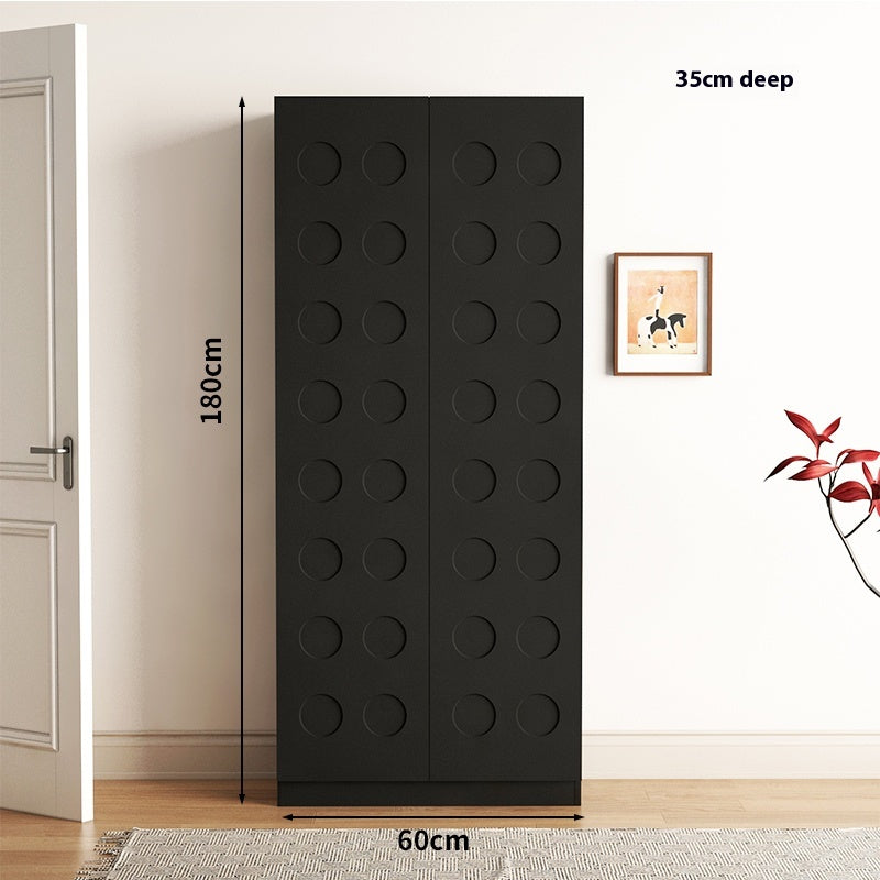 White Solid Wood Entryway Shoe Cabinet – Vintage Large-Capacity Storage Unit for Home Entrance