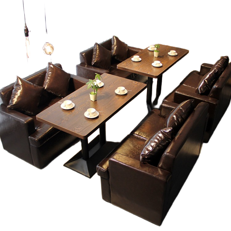 Retro Restaurant Booth Sofa & Table Set for Café, Bar, Hotpot & Tea Shop Seating