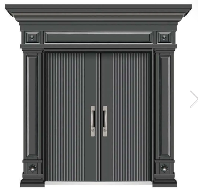Zinc Alloy Double Swing Villa Door – Cast Aluminum Security Entry Gate for Rural Homes