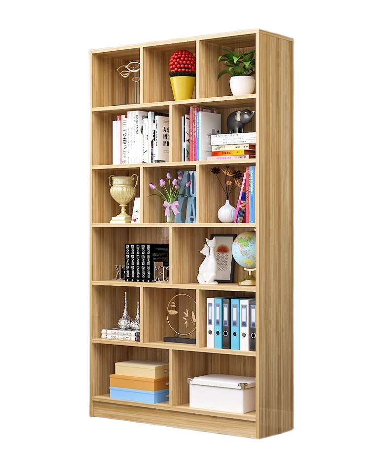 Custom Solid Wood Display Cabinet – Lighted Bookshelf & Wine Rack with Storage for Office or Home Use