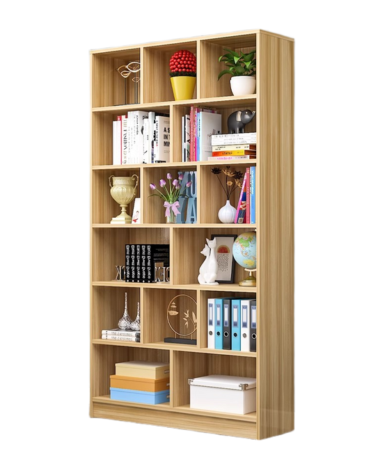Custom Solid Wood Display Cabinet – Lighted Bookshelf & Wine Rack with Storage for Office or Home Use