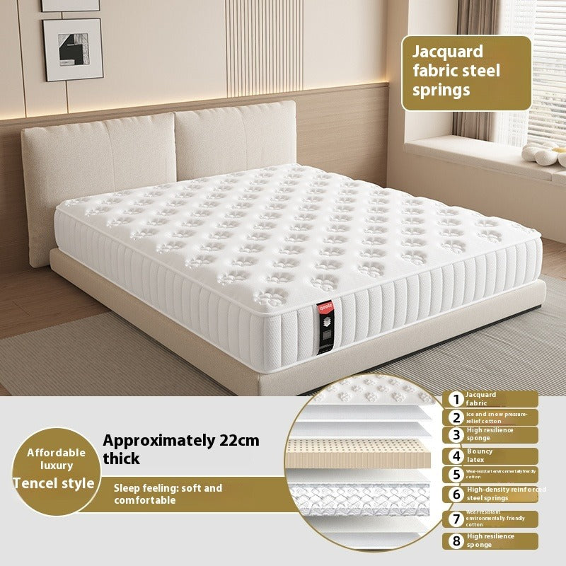 20cm Thick Mattress with Latex Top & Pocket Springs for Home & Rental Use