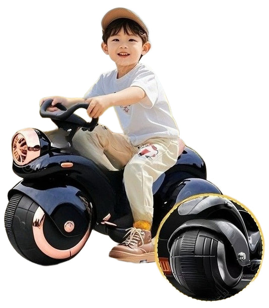 New High-Quality Electric Ride-On Motorcycle with Dual Motors, Real Engine Sounds, and Remote Control - Unisex Outdoor Play Scooter for Kids