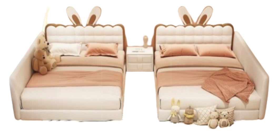 Tatami Combo Bed with Separate Sleeping Areas for Kids - High-Quality Cotton Fitted Sheet, 200x180cm, 200x200cm, 200x220cm