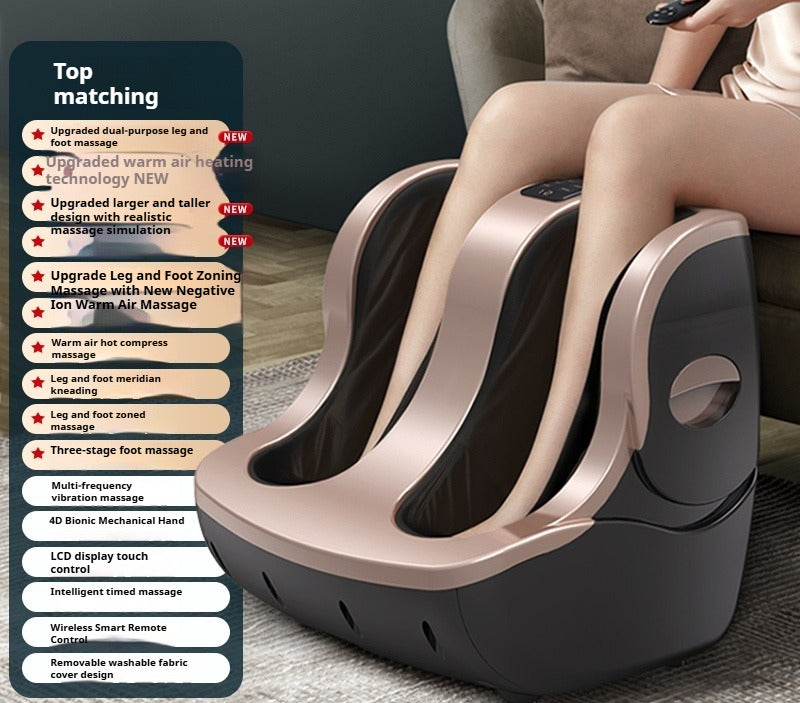 Smart Leg & Foot Massager with Automatic Kneading for Calves, Soles & Beauty Care