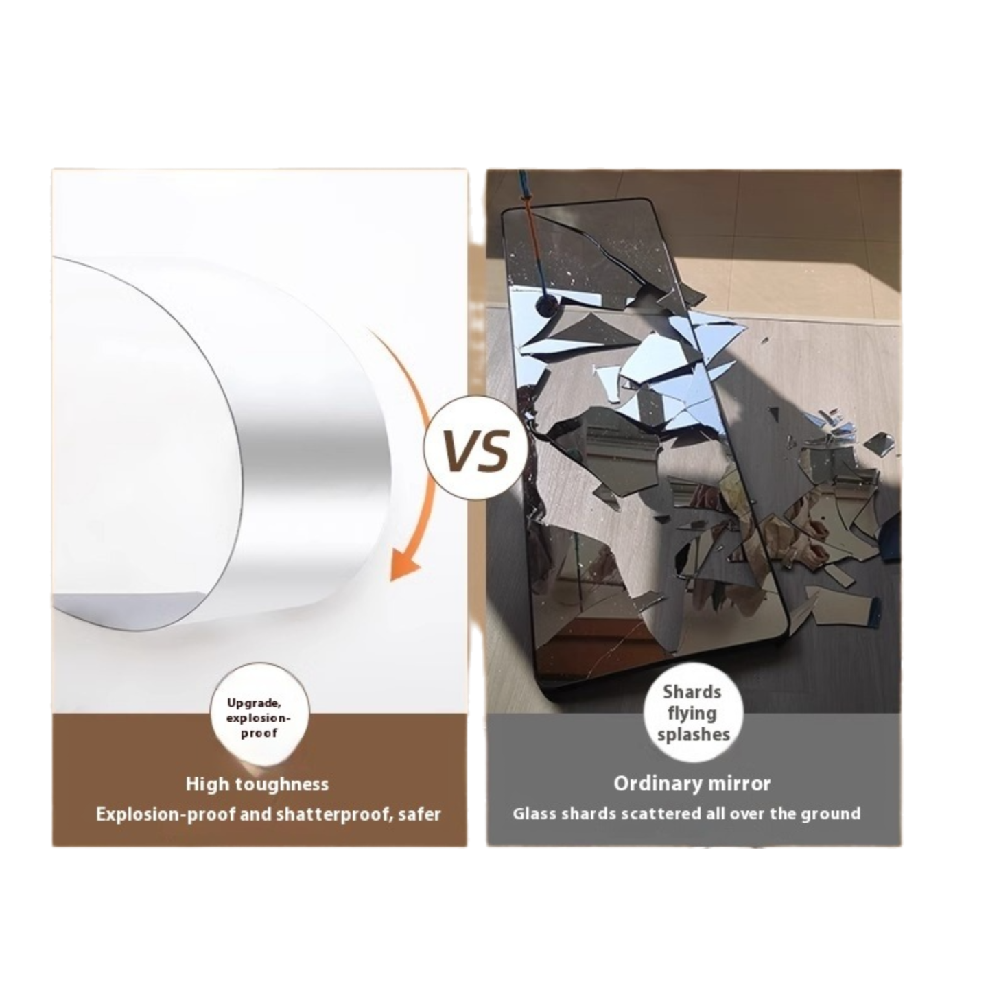 Self-Adhesive Soft Dance Mirror – Full-Length Shatterproof Wall Mirror for Home Gym, Yoga & Dressing