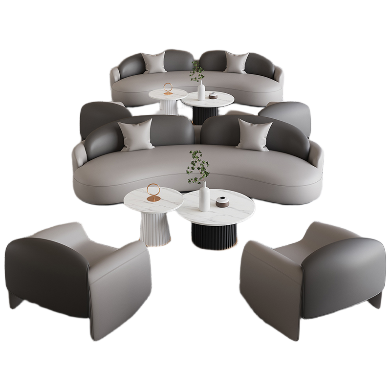 Business Reception Sofa & Table Set for Office, Sales Center, Hotel Lobby & Meeting Lounge