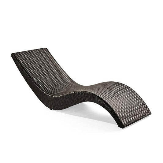 Outdoor Rattan Sun Lounger S-Shaped for Garden, Balcony, Patio, Poolside & Beach