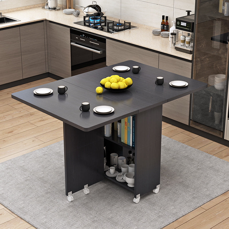 Slim Foldable Dining Table with Wheels for Small Apartments & Multi-Purpose Use