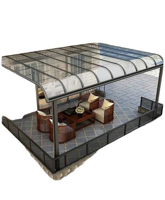 Outdoor Aluminum Canopy for Patio, Courtyard & Rooftop Rain and Sun Protection
