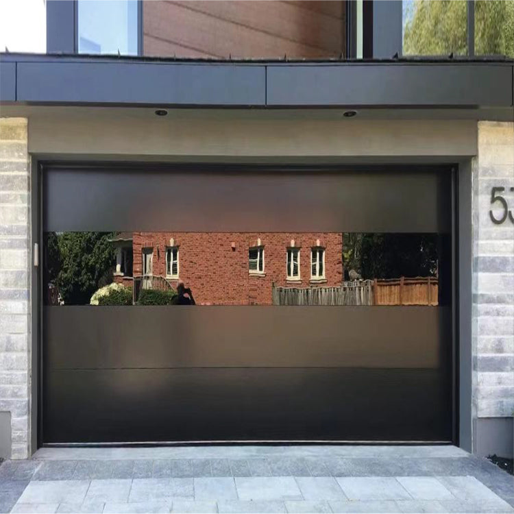 Transparent Sectional Garage Door – Electric Anti-Theft Roller Shutter for Villa with Silent European Design